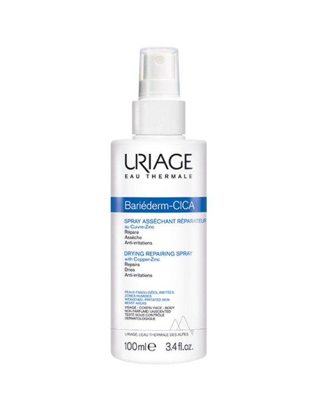 Uriage Bariederm Drying Repairing Spray with Cu-Zn 100ml