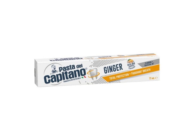 Pasta del Capitano Toothpaste Ginger Οδοντόκρεμα Ολικής Προστασίας με Τζίντζερ 75ml