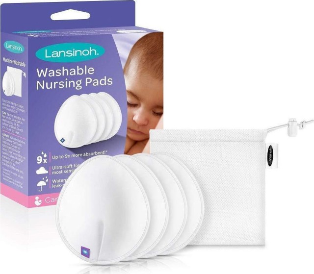 Lansinoh Washable Nursing Pads Πλενόμενα Επιθέματα Στήθους Με Θήκη Μεταφοράς 4τμχ
