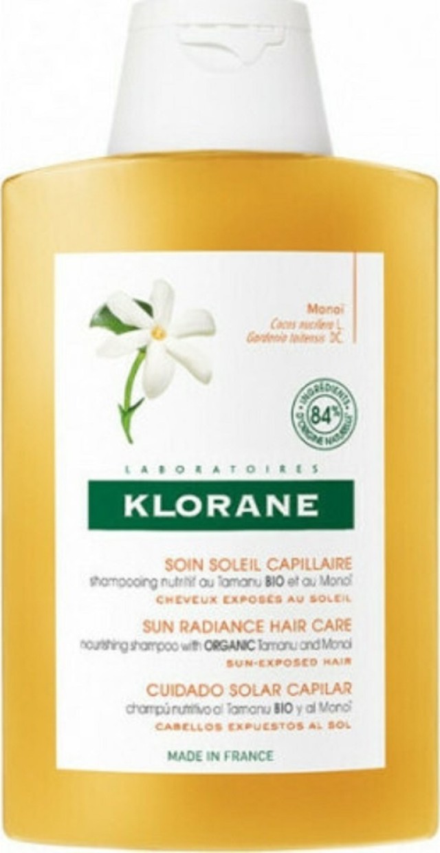 Klorane Polysianes Sun Radiance Hair Care Nourishing Shampoo Σαμπουάν Θρέψης & Επανόρθωσης Για Μετά Τον Ήλιο Με Βιολογικό Tamanu & Mονόι 200ml