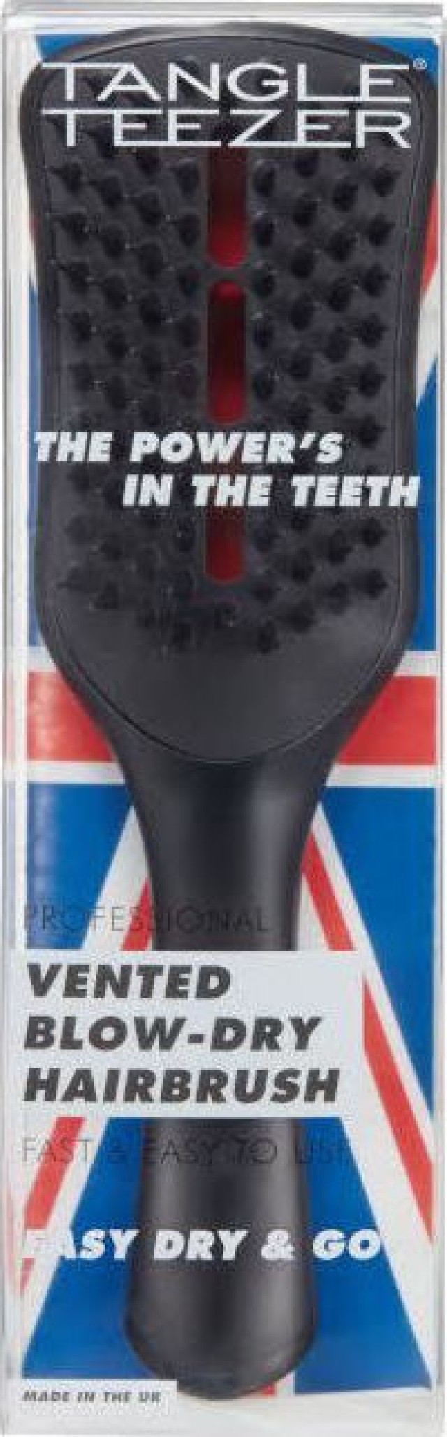 Tangle Teezer Vented Blow-Dry Hairbrush Easy Dry & Go Black Βούρτσα Μαλλιών Για Εύκολο Στέγνωμα 1τμχ