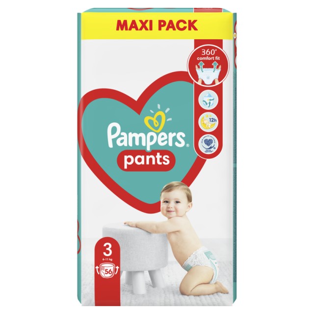 Pampers Pants Maxi Pack No3 (6-11kg) 56τμχ