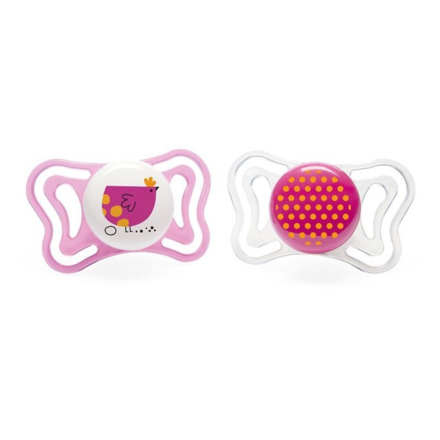 Chicco Physio Forma Light Πιπίλα Σιλικόνης Ροζ 16-36m 2τμχ