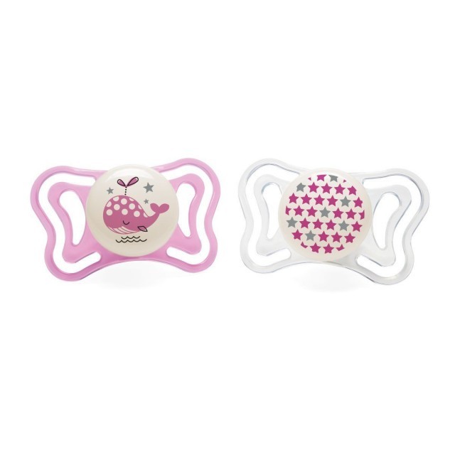 Chicco Physio Forma Light Πιπίλα Σιλικόνης Ροζ/Μπλε 2-6m 2τμχ