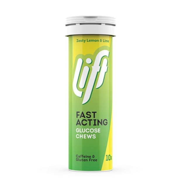 Gluco Tabs Lift Fast Acting Zesty Lemon & Lime Ταμπλέτες Γλυκόζης με Γεύση Λεμόνι, 10 tabs