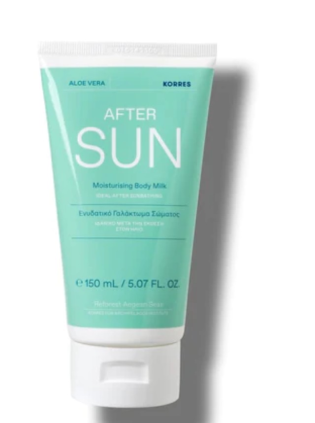 Korres Aloe Vera After Sun Moisturizing Body Milk Ενυδατικό Γαλάκτωμα Σώματος Αλόη 150ml