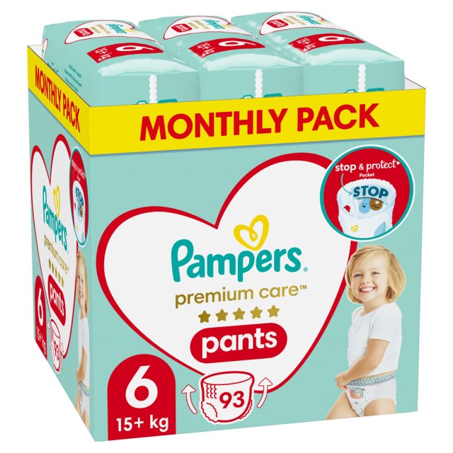 Pampers Premium Care Pants No6 Monthly 93τμχ