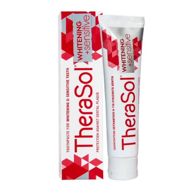 TheraSol Toothpaste Whitening + Sensitive Οδοντόκρεμα Λευκαντική για Ευαίσθητα Δόντια, 75ml