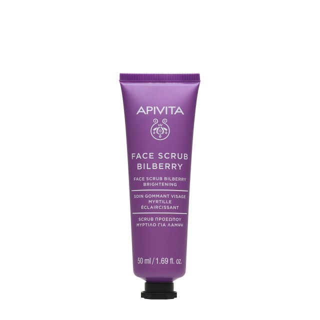 APIVITA SCRUB ΠΡΟΣΩΠΟΥ ΜΕ ΜΥΡΤΙΛΟ ΓΙΑ ΛΑΜΨΗ 50ml