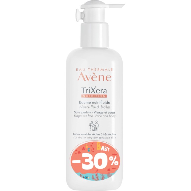 Avene Promo Trixera Nutrition Nutri-Fluid Baume Λεπτόρρευστο Θρεπτικό Γαλάκτωμα Για Πολύ Ξηρό & Ευαίσθητο Δέρμα 400ml (-30%)