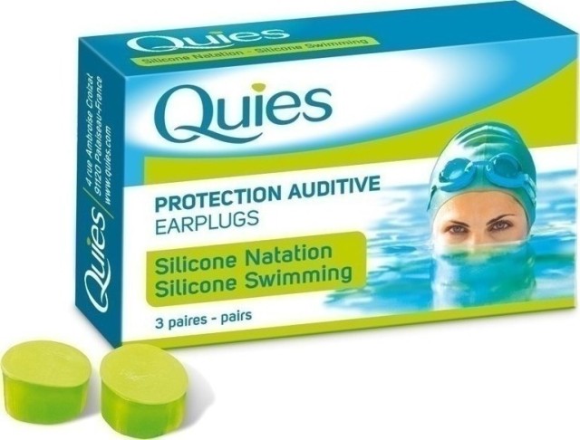 Quies Silicone Earplugs Ωτοασπίδες από Σιλικόνη Κατάλληλες για Κολυμβητές 3τμχ