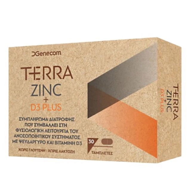 Genecom Terra Zinc & D3 Plus, 30tabs