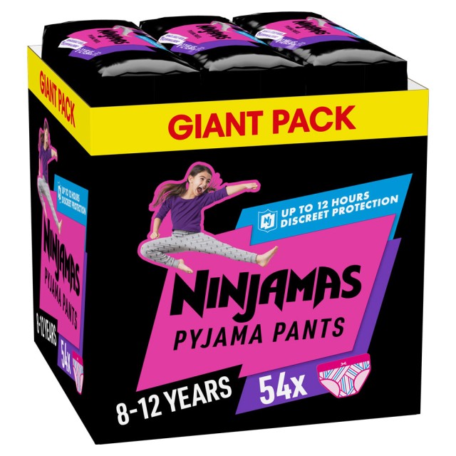 Pampers Nijamas Pants Monthly Γιά Κορίτισια 8-12 Ετών 54τμχ