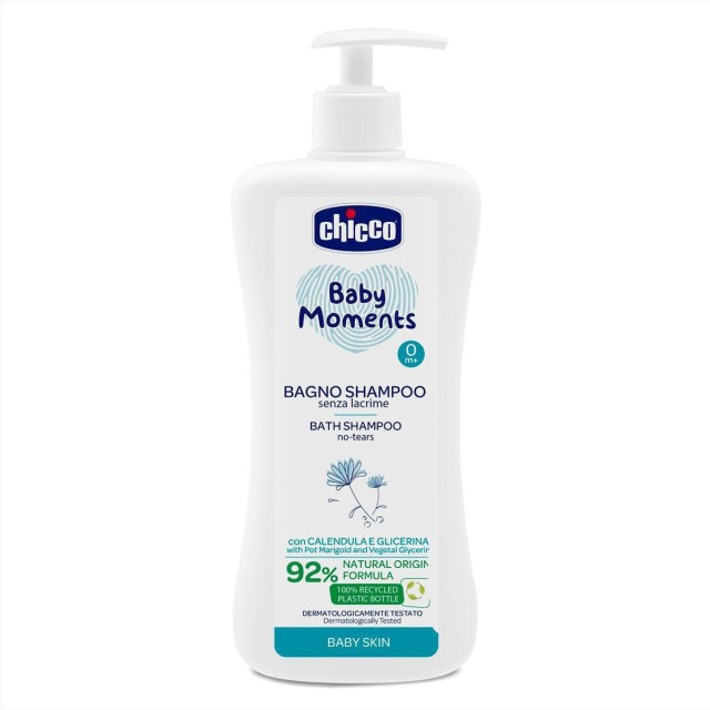 Chicco Baby Moments Βρεφικό Αφρόλουτρο & Σαμπουάν Με Καλέντουλα 0m+ 750ml