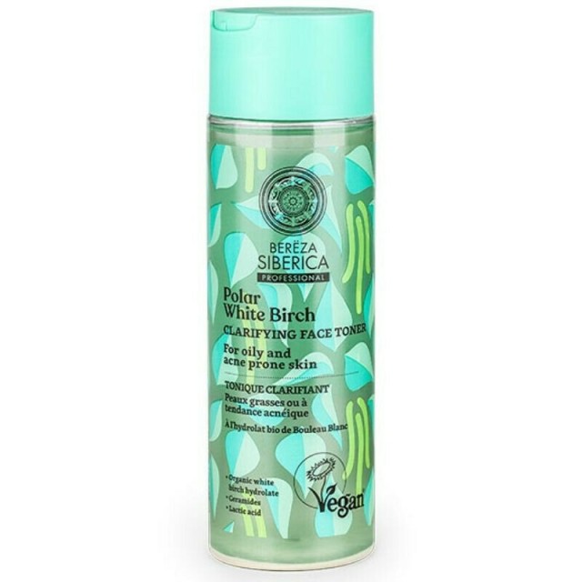 Natura Siberica Polar White Birch Clarifying Face Toner Τονωτική Λοσιόν Εξισορρόπησης Για Λιπαρή Και Ακνεϊκή Επιδερμίδα 200ml