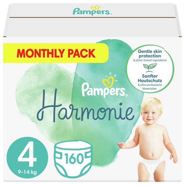 Pampers Harmonie Νο4 (9-14kg) Monthly Pack 160τμχ