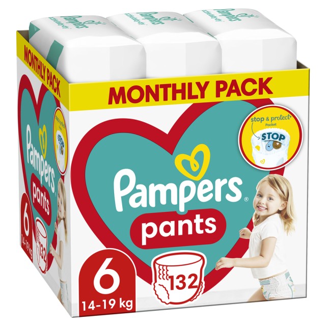 Pampers Pants No6 Monthly (15+kg) 132τμχ