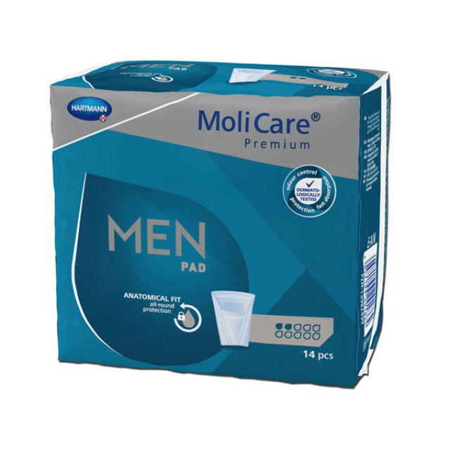 Hartmann MoliCare Premium Men Pad Ανδρικές Σερβιέτες 2 Σταγόνων 14τμχ