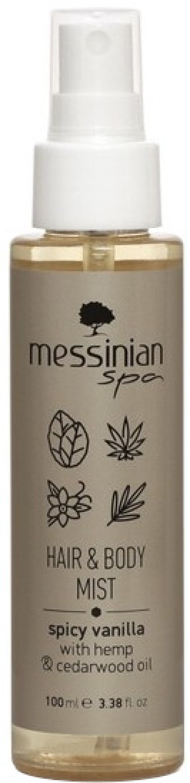 Messinian Hair & Body Mist Spa Spicy Vanilla 100ml