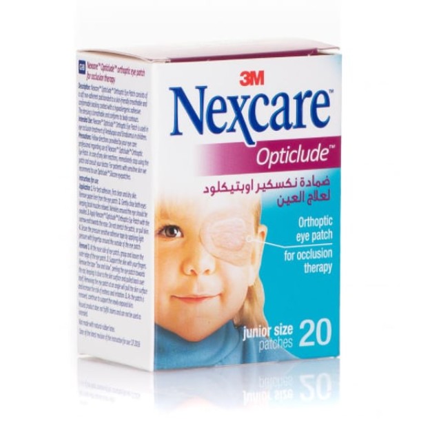 3M Nexcare Opticlude Orthoptic Eye Patch Οφθαλμικός Ορθοπτικός Επίδεσμος, Junior Size, 20patches