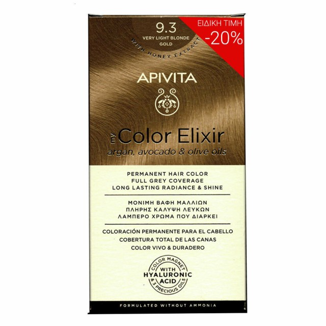 Apivita My Color Elixir Promo -20% N.9.3 Ξανθό Πολύ Ανοιχτό Χρυσό