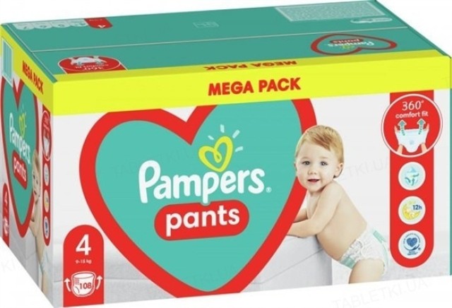 Pampers Pants No 4 (9-15kg) 108 τεμάχια