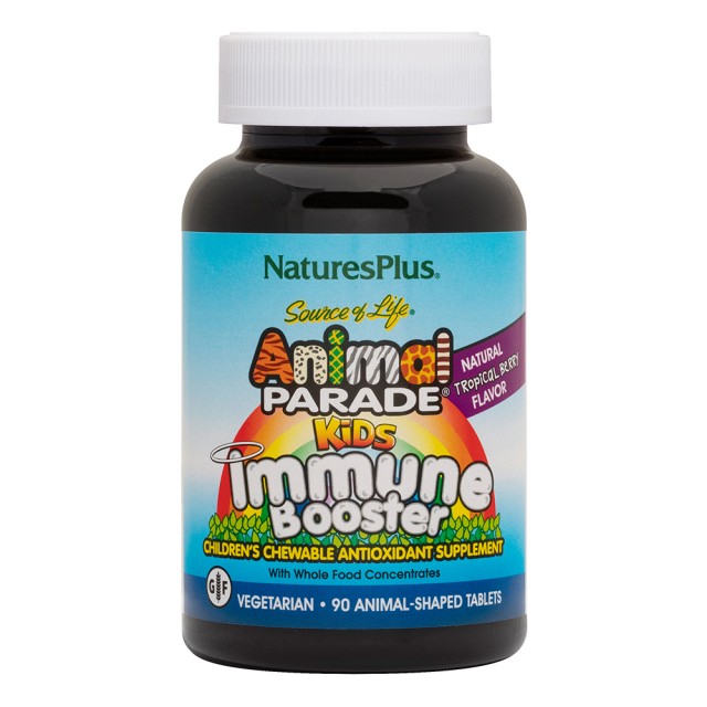 NATURES PLUS ANIMAL PARADE KIDS IMMUNE BOOSTER 90 Μασώμενες Ταμπλέτες