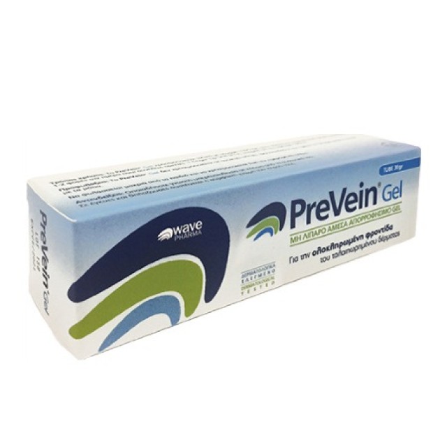 Wave Pharma PreVein Gel για Επούλωση, Μώλωπες & Εγκαύματα 30gr
