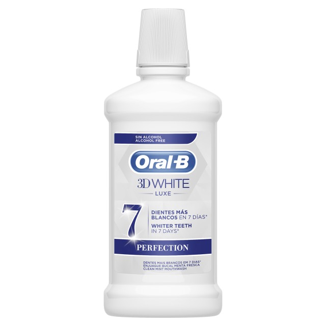 Oral-B 3D White Luxe Perfection Στοματικό Διάλυμα Χωρίς Οινόπνευμα 500ml