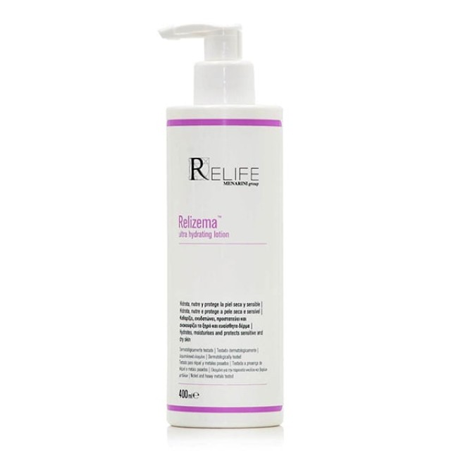 MENARINI ReLife Relizema Ultra Hydrating Lotion Ενυδατική Λοσιόν για Ξηρές / Ευαίσθητες Επιδερμίδες, 400ml