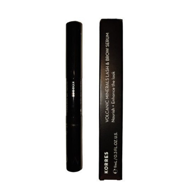 Korres Volcanic Minerals Lash & Brow Serum Drama Boost Ορός Ενισχυμένης Θρέψης Για Βλεφαρίδες Και Φρύδια 9ml