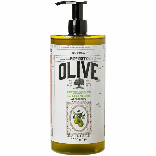 Korres Pure Greek Olive Shower Gel Honey Pear Αφρόλουτρο Μέλι & Αχλάδι 1lt