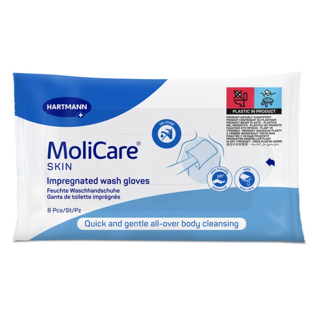 Hartmann Molicare Skin Impregnated Wash Gloves 8τμχ