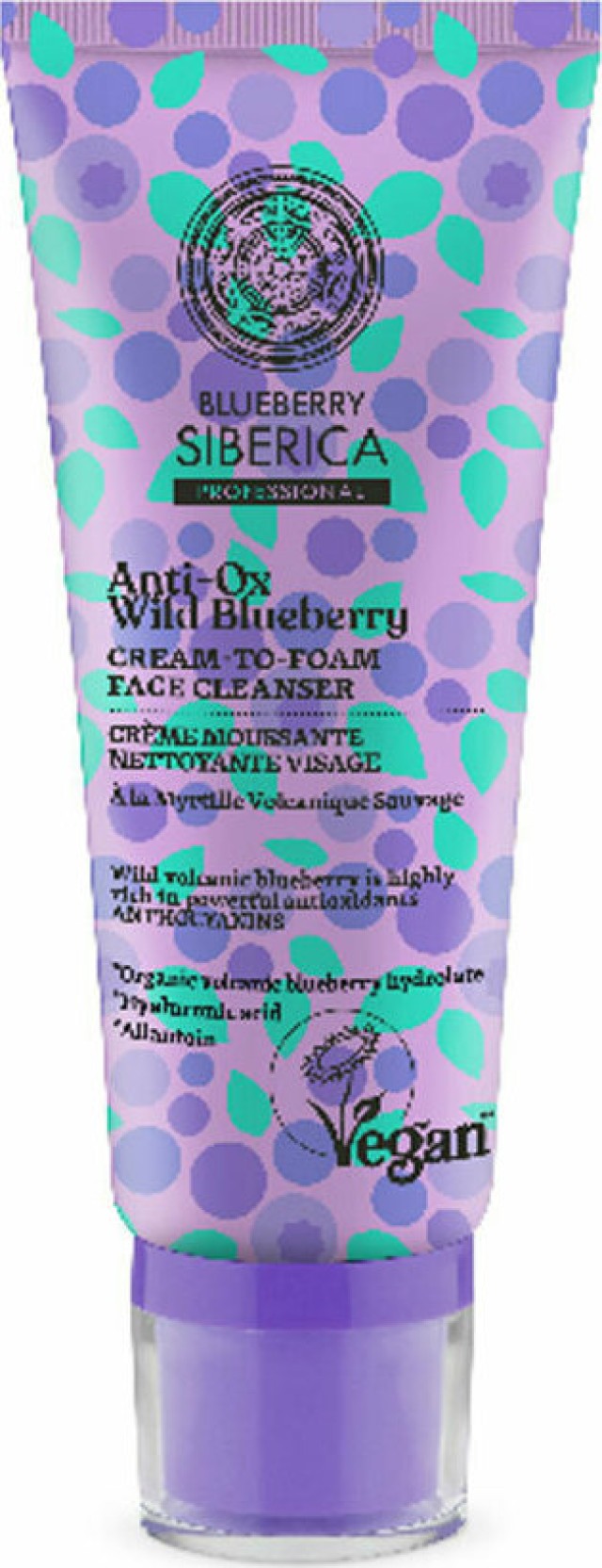 Natura Siberica Anti-OX Wild Blueberry Cream-to-Foam Face Cleanser Αφρός Καθαρισμού Προσώπου 100ml