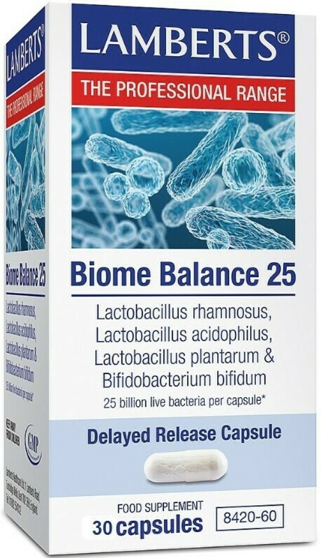 Lamberts Biome Balance 25 Προβιοτικά Για Την Υγεία Του Πεπτικού Συστήματος 30caps