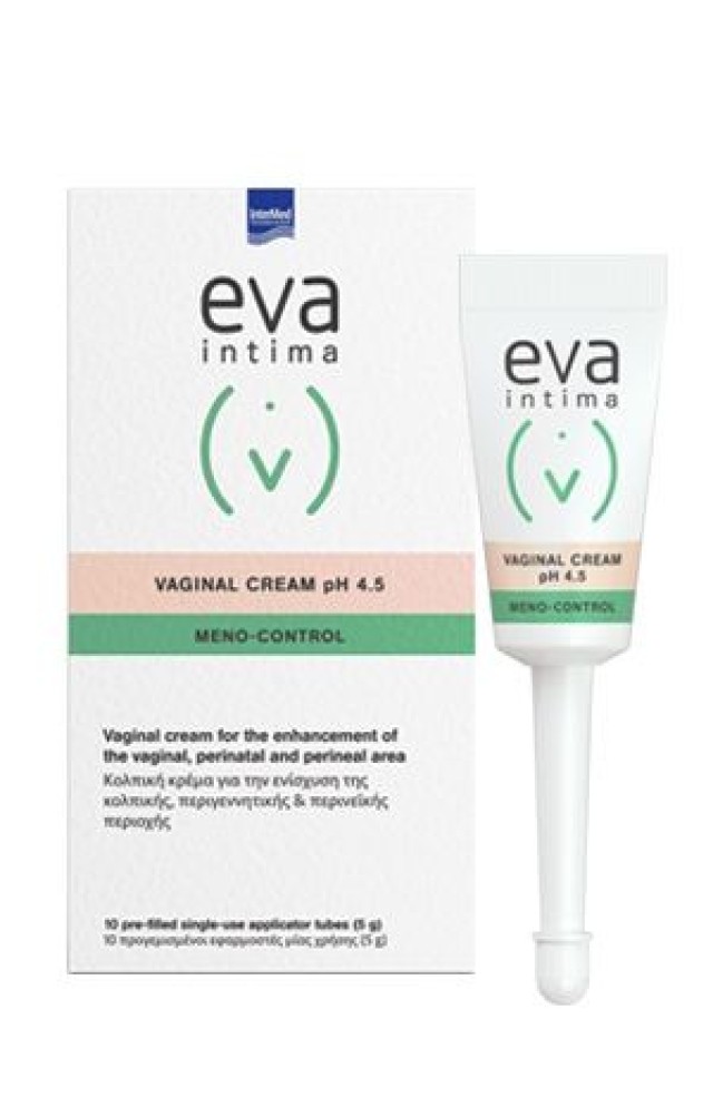 Intermed Eva Intima Meno-Control Vaginal Cream 10 Προγεμισμένοι Εφαρμοστές