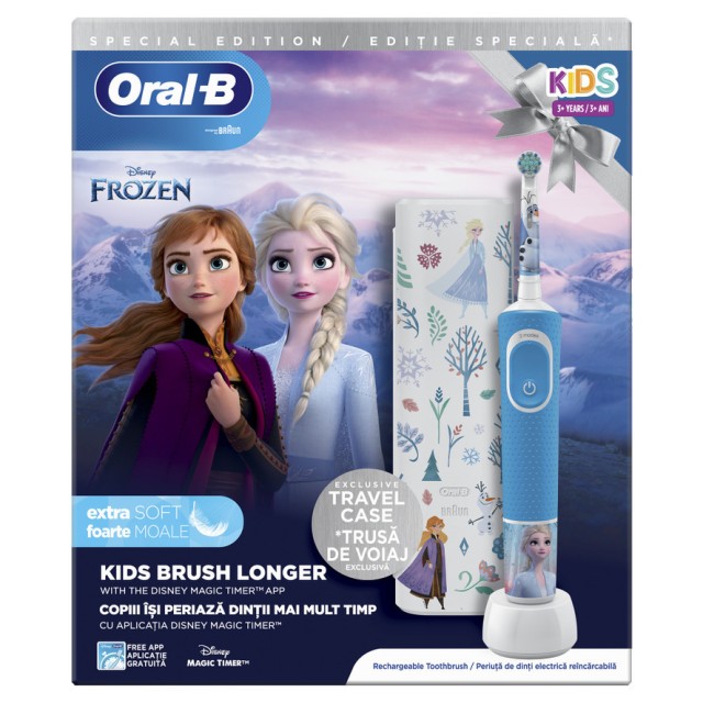 Oral-B Vitality Kids Frozen Special Edition Παιδική Ηλεκτρική Οδοντόβουρτσα 3 Ετών+ 1τμχ