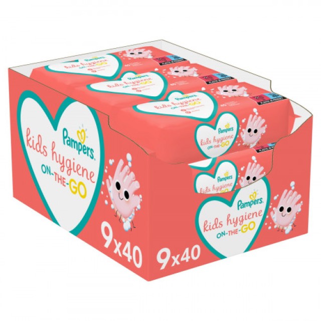 Pampers Promo Kids Hygiene On-The-Go Παιδικά Μωρομάντηλα (9x40τμχ) 360τμχ