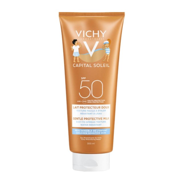 Vichy Capital Soleil Gentle Protective Milk Kids SPF50 Παιδικό Αντιηλιακό Γαλάκτωμα Προσώπου & Σώματος 300ml