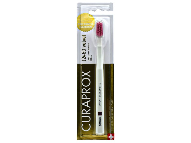 Curaprox Οδοντόβουρτσα CS 12460 Velvet Άσπρο Ροζ