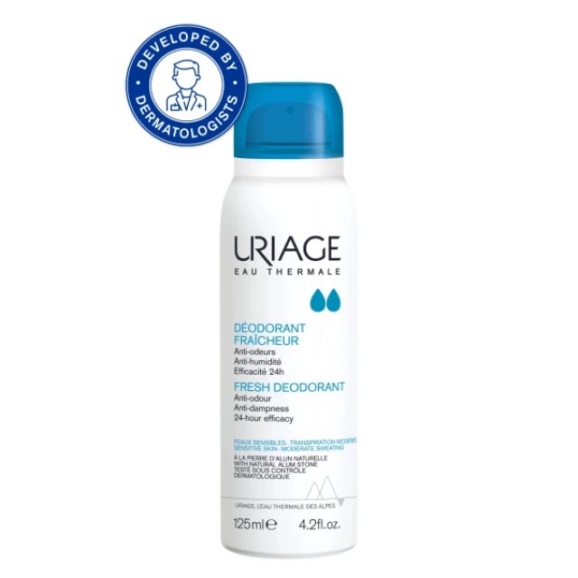 Uriage Deodorant Fraicheur B, Αποσμητικό σε Σπρέυ που Καταπολεμά τις Οσμές, 125ml