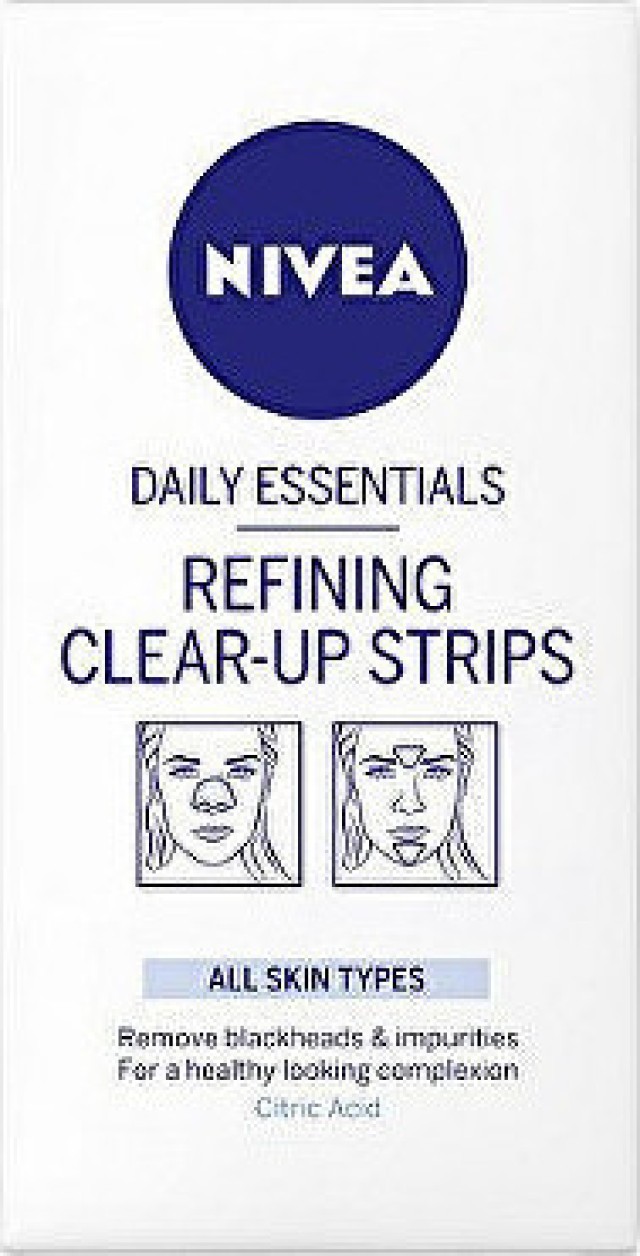 Nivea Daily Essentials Refining Clear Up Strips Ταινίες Καθαρισμού Για Μαύρα Στίγματα 6τμχ