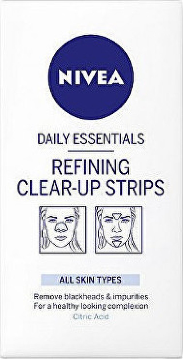 Nivea Daily Essentials Refining Clear Up Strips Ταινίες Καθαρισμού Για Μαύρα Στίγματα 6τμχ