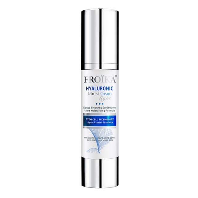 Froika Hyaluronic Moist Cream Light Κρέμα Εντατικής Ενυδάτωσης για Λιπαρό με Τάση Ακμής Δέρμα, 50ml