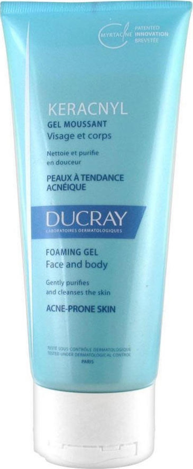Ducray Keracnyl Gel Moussant Καθαριστικό Προσώπου/Σώματος για Λιπαρό Δέρμα με Ατέλειες 200ml