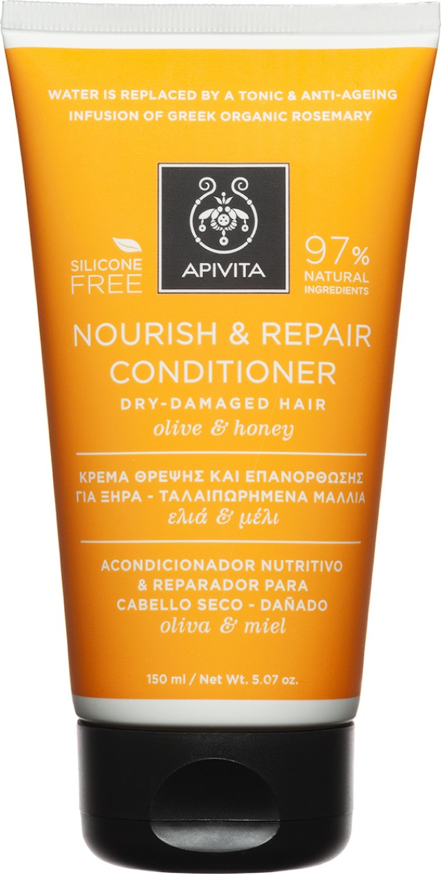 Apivita Nourish Repair Contitioner για Ξηρά Μαλλιά με Ελιά & Μέλι 150ml