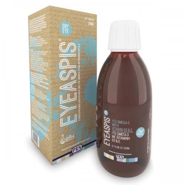 Aniva Eyeaspis Dry Eye 200Ml (Πόσιμο Συμπλήρωμα Διατροφής Για Την Ανακούφιση Της Ξηροφθαλμίας, Της Ερυθρότητας