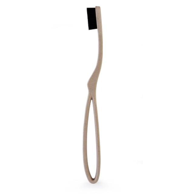 Intermed Professional Eco Ergonomic Medium Οδοντόβουρτσα με Λαβή από Φλοιό Ρυζιού Μπεζ Φυσικό Χρώμα 1τμχ