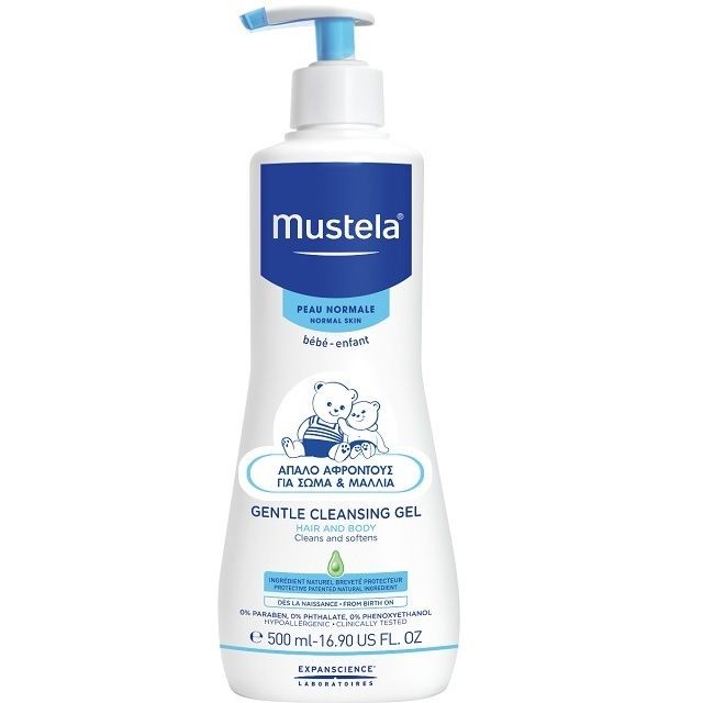Mustela Gentle Cleansing Gel Απαλό Αφροντούζ Σώμα & Μαλλιά 500ml