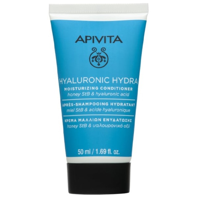Apivita Hyaluronic Hydra Κρέμα Μαλλιών Ενυδάτωσης Travel με Honey StB & Υαλουρονικό Οξύ, 50ml
